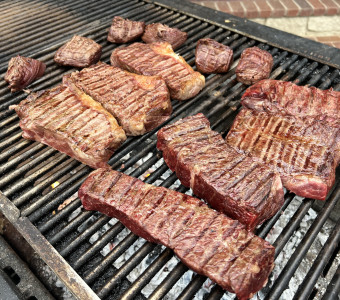 Picture of American Wagyu Steaks on a Grill