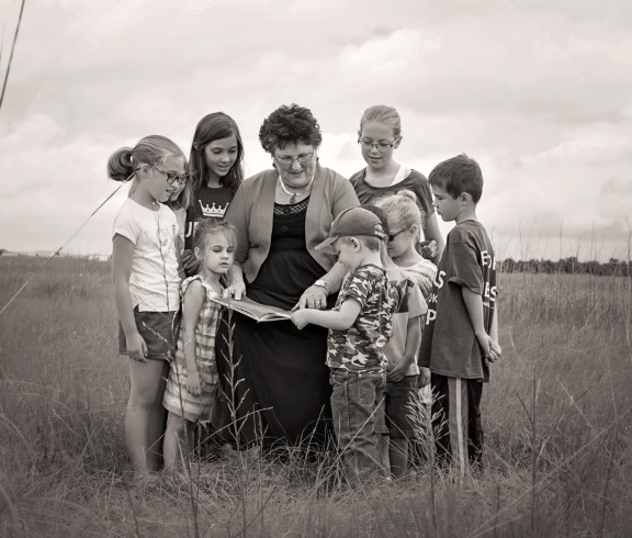 Rosie reading on the prairie in southwest Kansas.