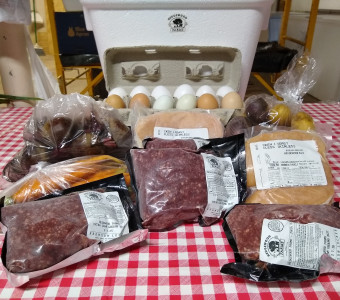 Beef, Chicken, Pork, Eggs and Produce