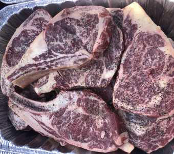 bone in ribeye steak, thick cut steaks, grain finished steak, grass finished steak, 21 day-aged