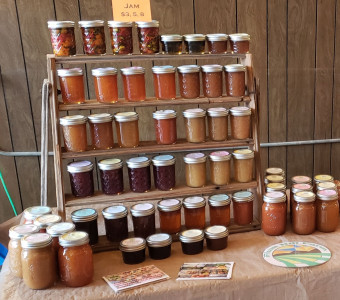 Jams made with farm grown produce