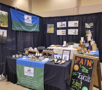 Vendor booth at The Women's Fair in Wichita, Ks.