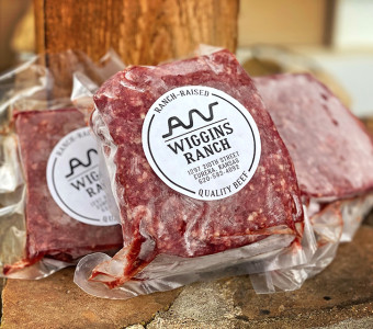 Wiggins Ranch ground beef packages