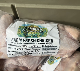 A package of our wings with our label on the front