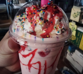 Strawberry Shake with Sprinkles 