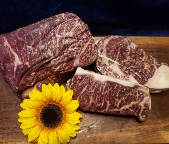 Highly marbled Wagyu Hybrid Beef