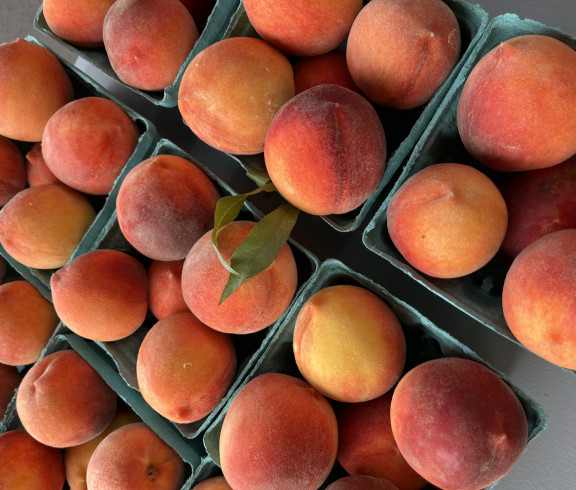 Peaches grown in Kansas