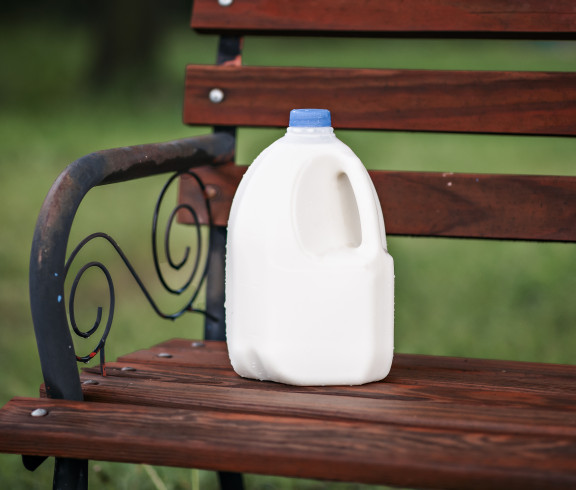 Raw milk in a jug