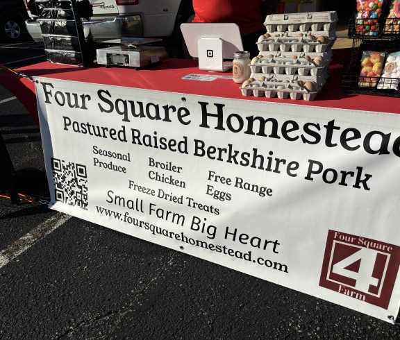 Four square farm, pasture raised pork and poultry