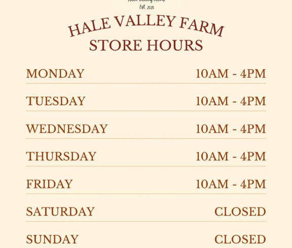 Store Hours Monday through Friday 10-4 or call for appointments