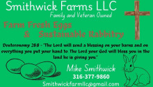 Smithwick Farms LLC.  Rabbits Chickens Raw Milk