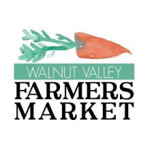 Logo with carrot and the words Walnut Valley Farmers Market